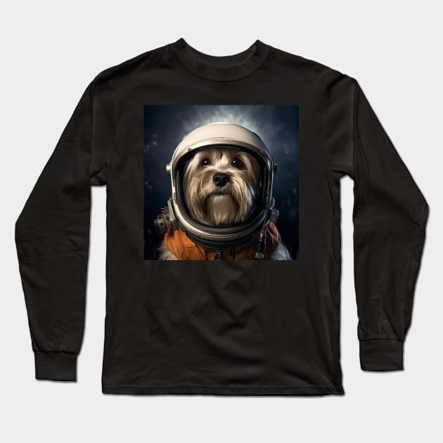 Astro Dog - Tibetan Terrier Long Sleeve T-Shirt by Merchgard